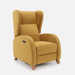 Fauteuil Relax 2 Moteur Pablo par Zelder en hêtre naturel et simili coloris terra rosa