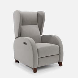 Fauteuil Releveur 2 Moteurs Pablo par Zelder en noyer clair et tissu coloris taupe