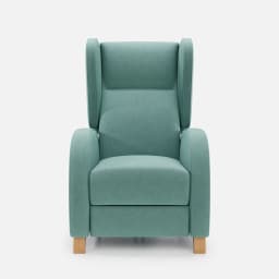 Fauteuil Relax 1 Moteur Pablo par Zelder en hêtre naturel et tissu coloris bleu nuit