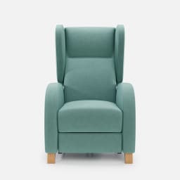 Fauteuil Relax Manuel Pablo par Zelder en hêtre naturel et simili coloris taupe