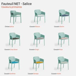 Fauteuil De Jardin Net par Zelder en antracite et verde