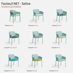 Fauteuil De Jardin Net par Zelder en antracite et verde