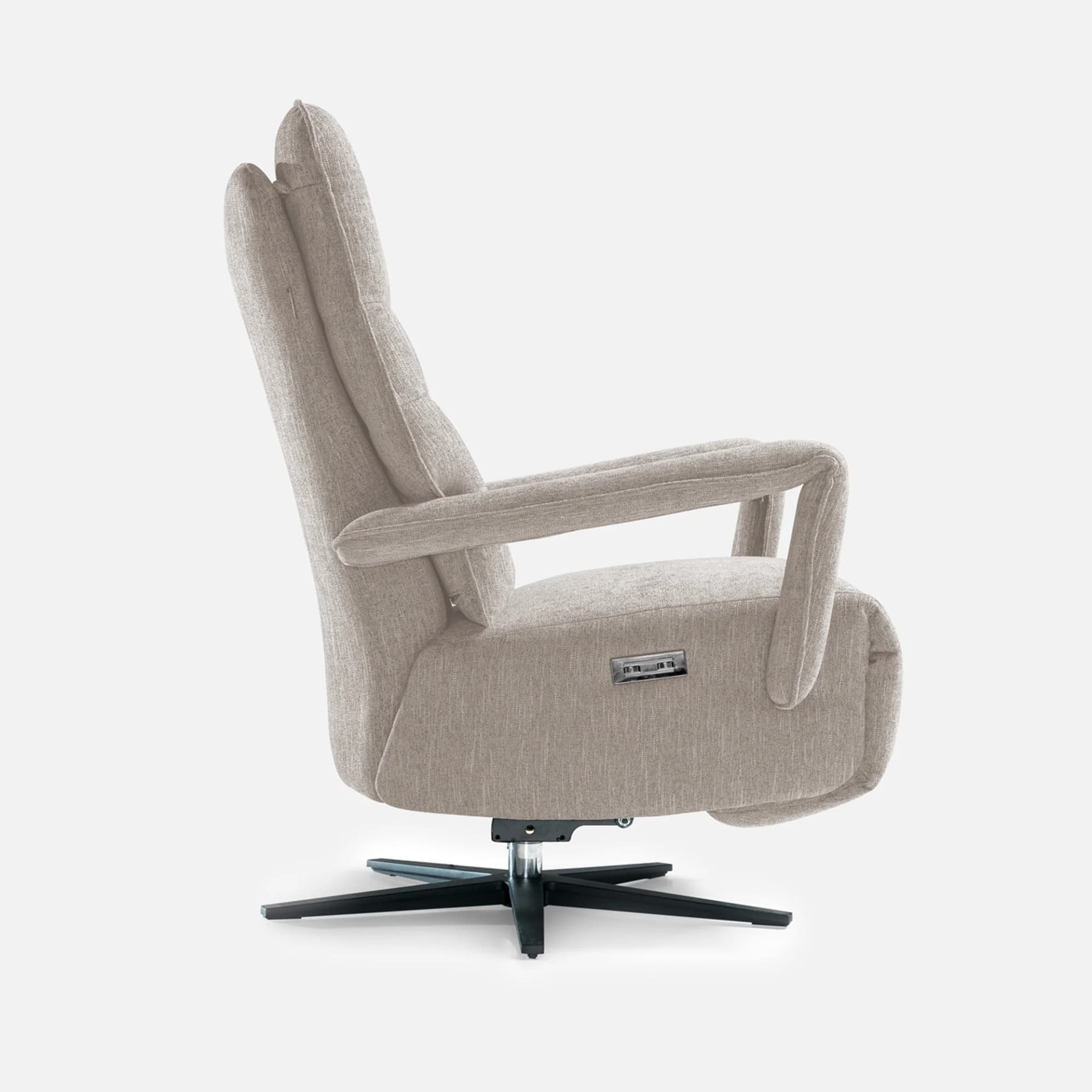 Fauteuil Releveur Paris 2M par Zelder en tissu et crème