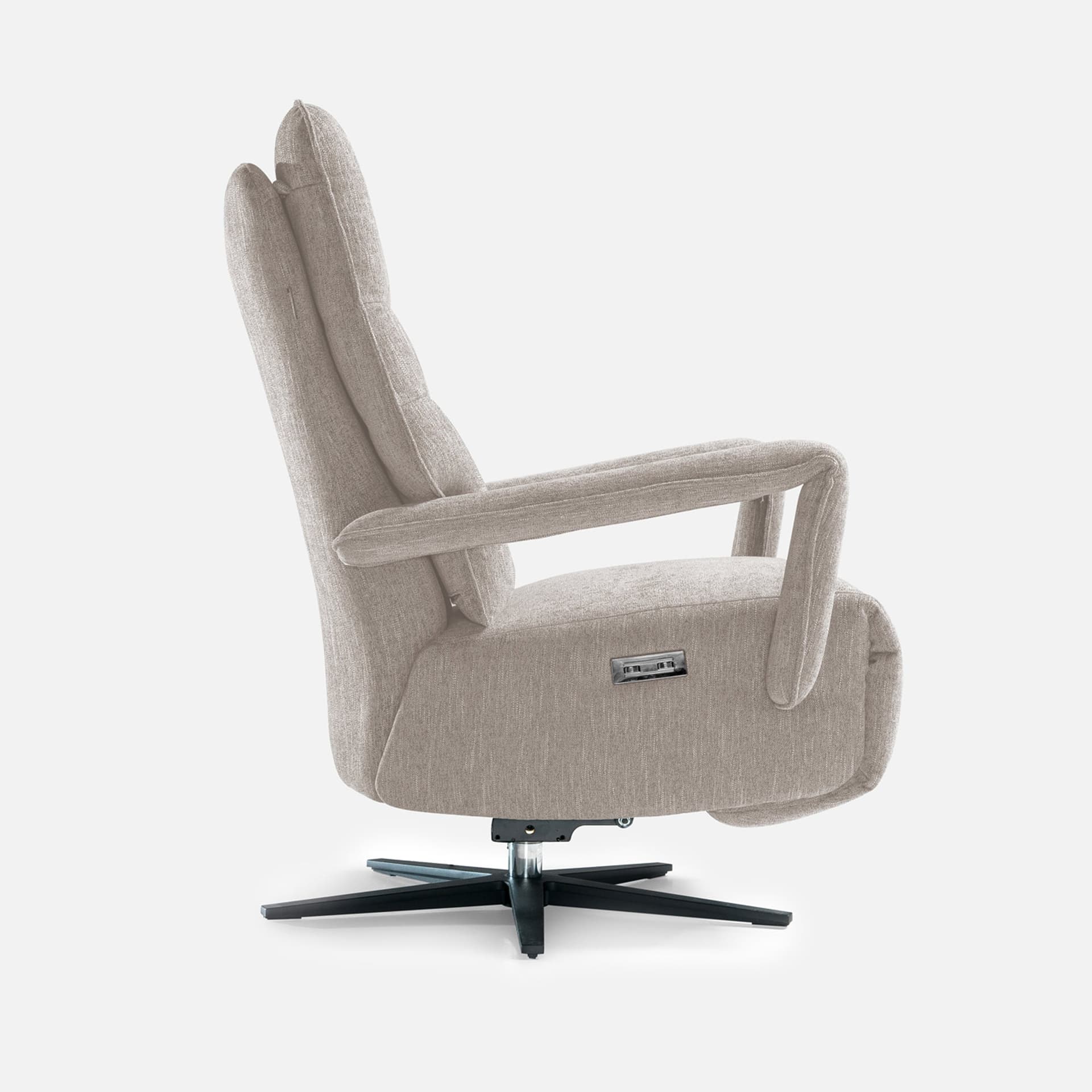 Fauteuil Releveur Paris 2M par Zelder en tissu et crème