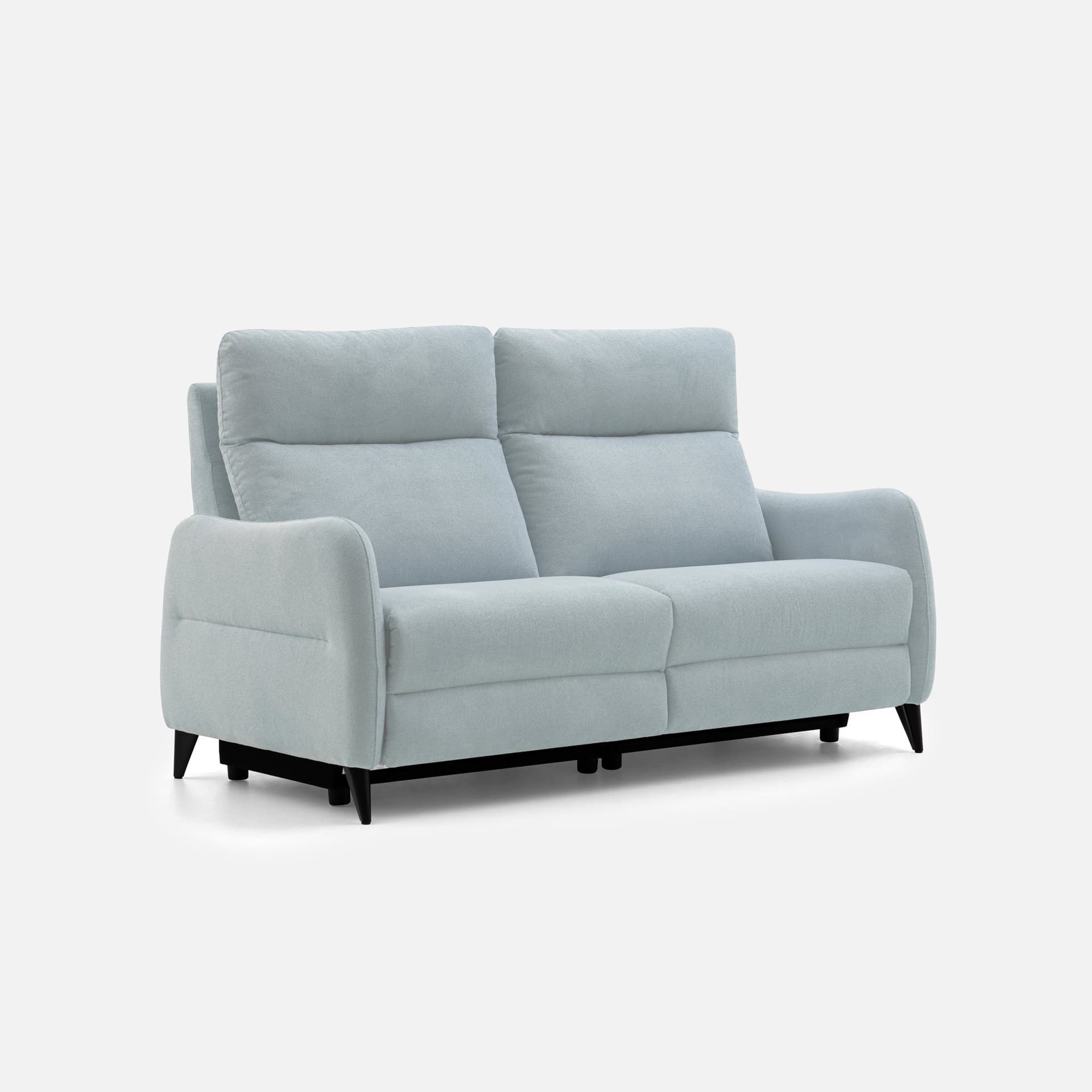 Canape Fixe 2 Places Joana par Zelder en dimension 136cm - 2 places et couleur gris clair