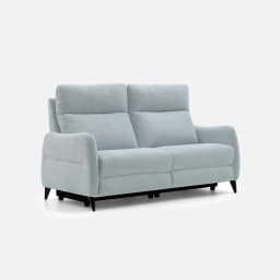 Canape Fixe 2 Places Joana par Zelder en dimension 136cm - 2 places et couleur gris clair