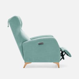Fauteuil Louise Relax par Zelder en manuel et hêtre naturel coloris chocolat