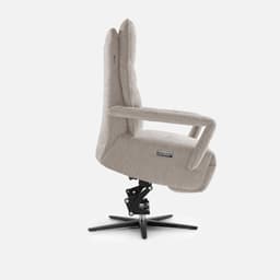 Fauteuil Releveur Paris 2M par Zelder en tissu et taupe