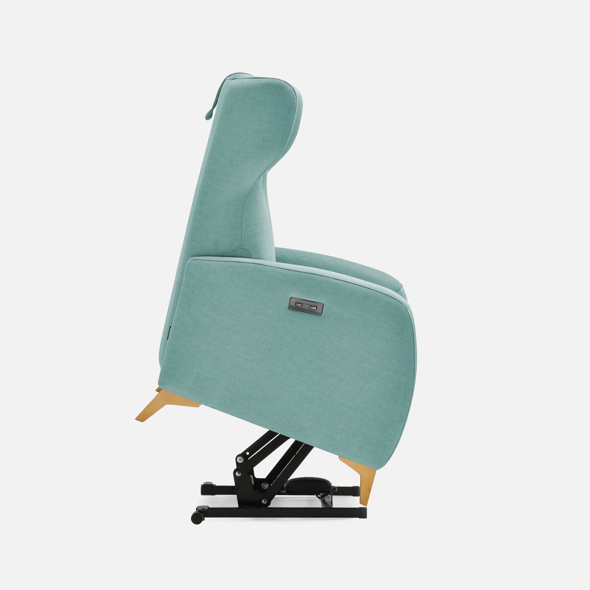 Fauteuil Louise Releveur par Zelder en 1 moteur et hêtre naturel coloris crème