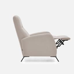 Fauteuil Relax Manuel Sol par Zelder en tissu et taupe