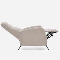 Fauteuil Relax Manuel Sol par Zelder en tissu et chocolat