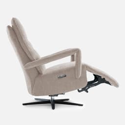 Fauteuil Releveur Paris 2M par Zelder en tissu et chocolat