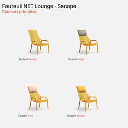 Fauteuil De Jardin Net Lounge par Zelder en tortora et grigio