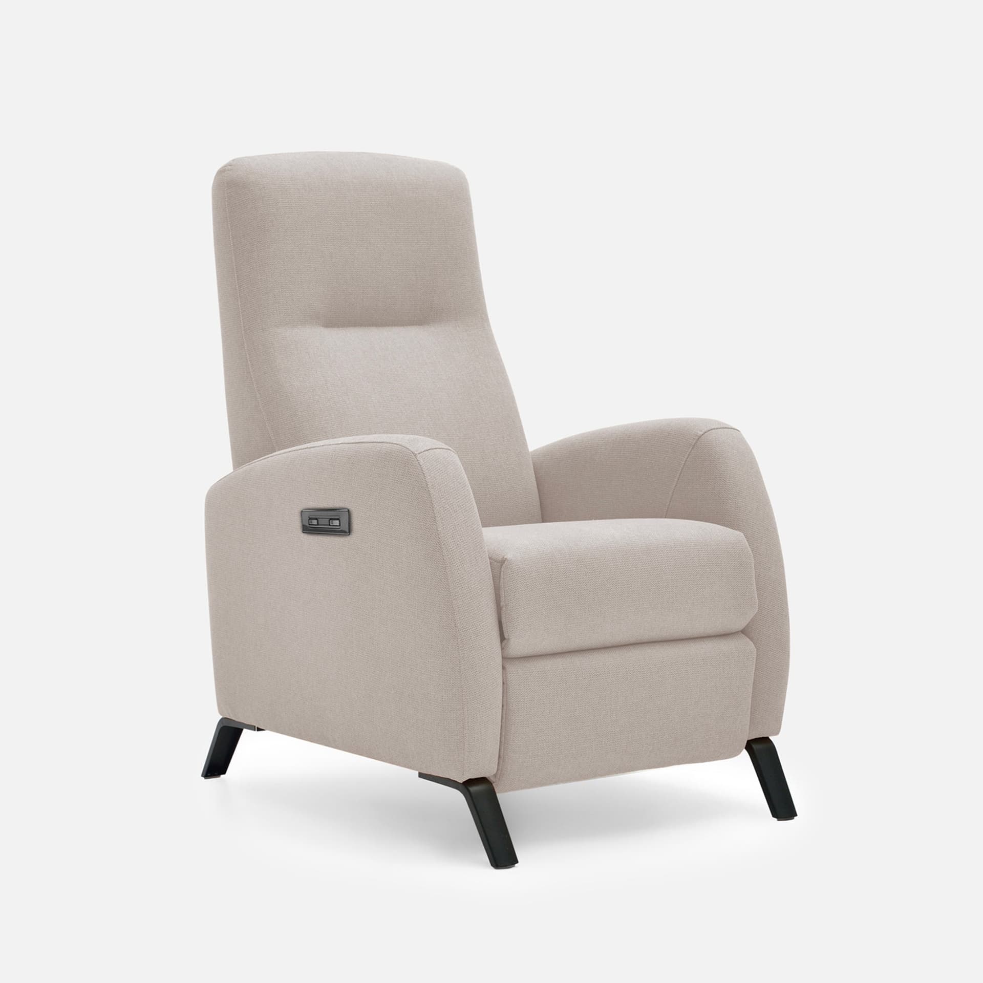 Fauteuil Relax Sol par Zelder en revètement tissu et couleur gris clair