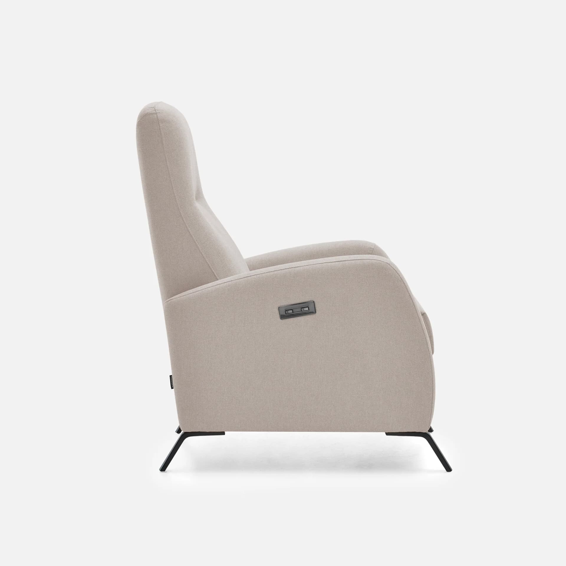 Fauteuil Relax Sol par Zelder en tissu et crème
