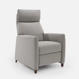 Fauteuil Relax Thea par Zelder en manuel et noyer clair coloris chocolat