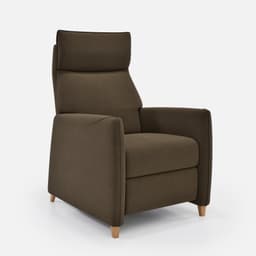Fauteuil Relax Thea par Zelder en manuel et noyer clair coloris turquoise