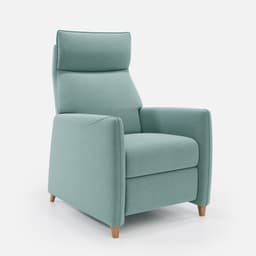 Fauteuil Relax Thea par Zelder en manuel et noyer coloris gris clair