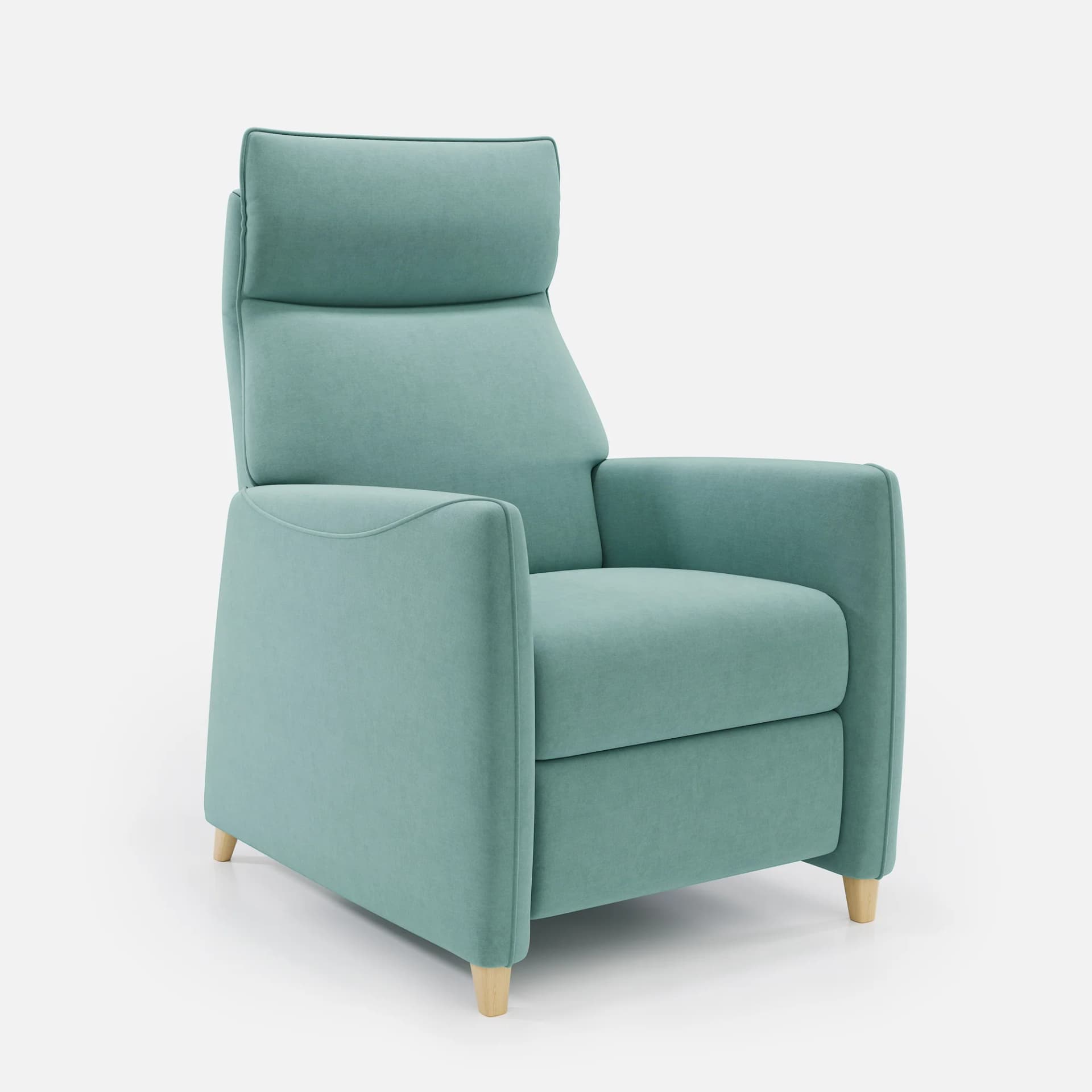 Fauteuil Relax Thea par Zelder en manuel et hêtre naturel coloris taupe