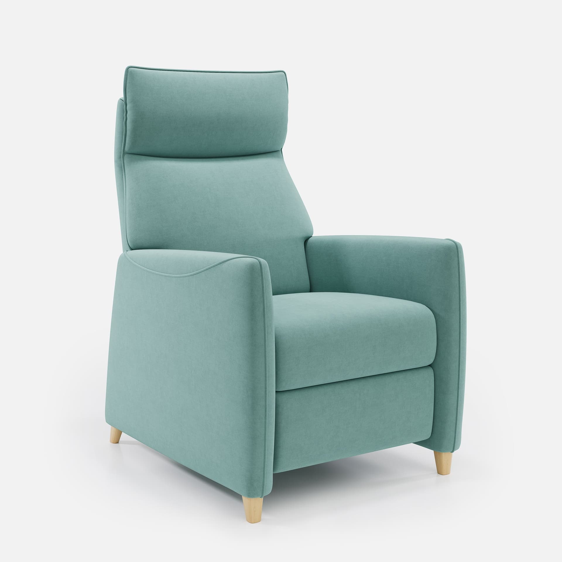 Fauteuil Relax Thea par Zelder en manuel et hêtre naturel coloris taupe