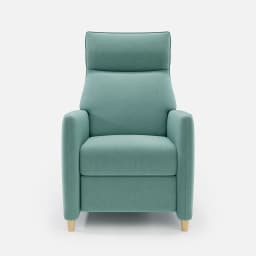 Fauteuil Relax Thea par Zelder en manuel et noyer clair coloris gris clair