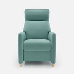 Fauteuil Relax Thea par Zelder en manuel et noyer clair coloris gris clair