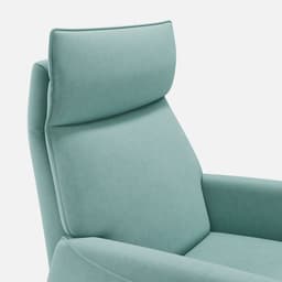 Fauteuil Relax Thea par Zelder en manuel et noyer clair coloris taupe