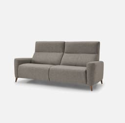 Canape Fixe2 Places Calas par Zelder en 174cm - 2 places et noyer coloris gris clair