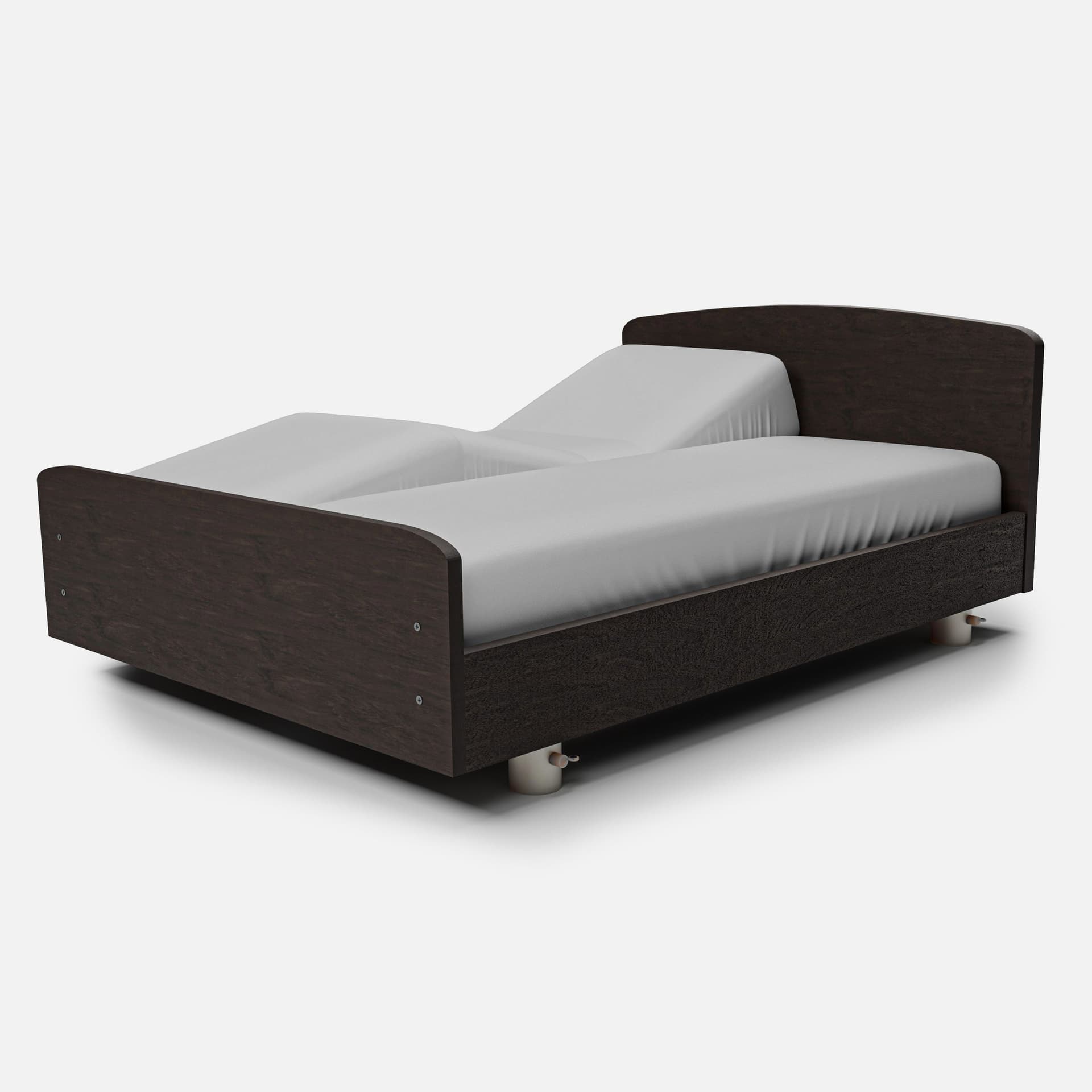 Lit Double Donna Habillage Moderne par Zelder en 140 cm et noyer lincoln