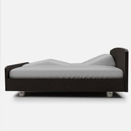 Lit Double Donna Habillage Moderne par Zelder en 140 cm et wengé