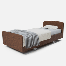 Lit Simple Emma Habillage Moderne par Zelder en largeur sommier 90 cm et teintes de bois chêne denver