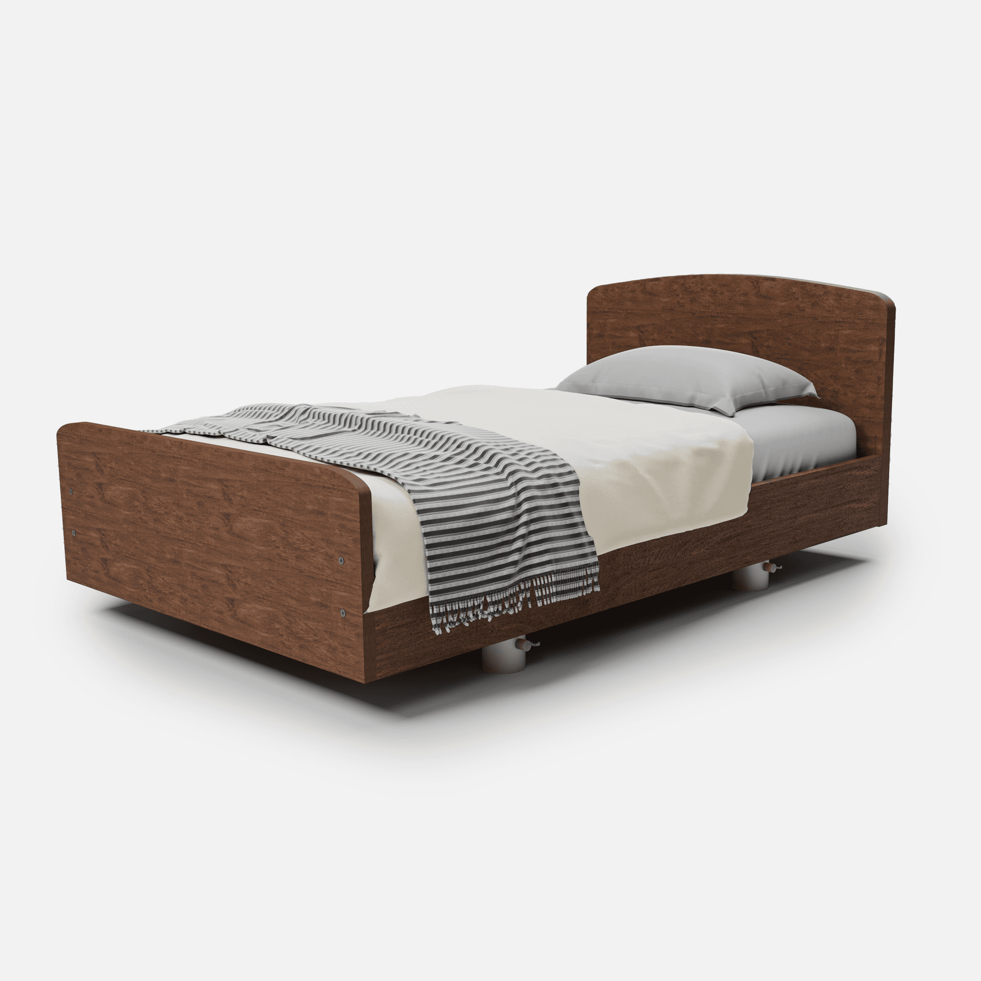 Lit Norton Motorise Xl Habillage Moderne par Zelder en largeur sommier 90 cm et teinte de bois chêne vincenza