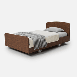 Lit Norton Motorise Xl Habillage Moderne par Zelder en largeur sommier 90 cm et teinte de bois chêne vincenza