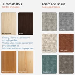 Chaise Mila Sans Accoudoirs par Zelder en merisier classique et tissu coloris bleu canard