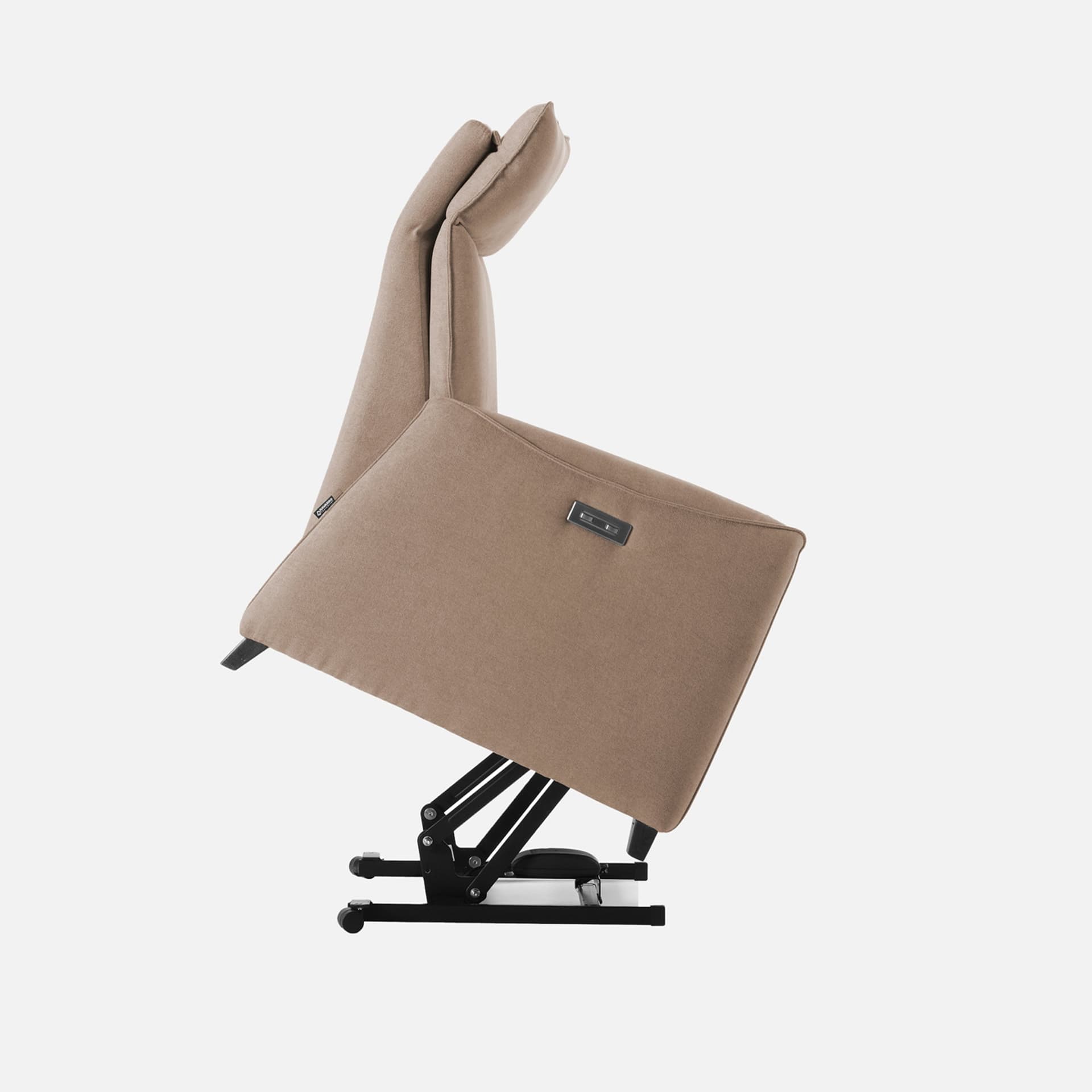 Fauteuil Releveur Thea 1M par Zelder en 1 moteur et hêtre naturel coloris crème