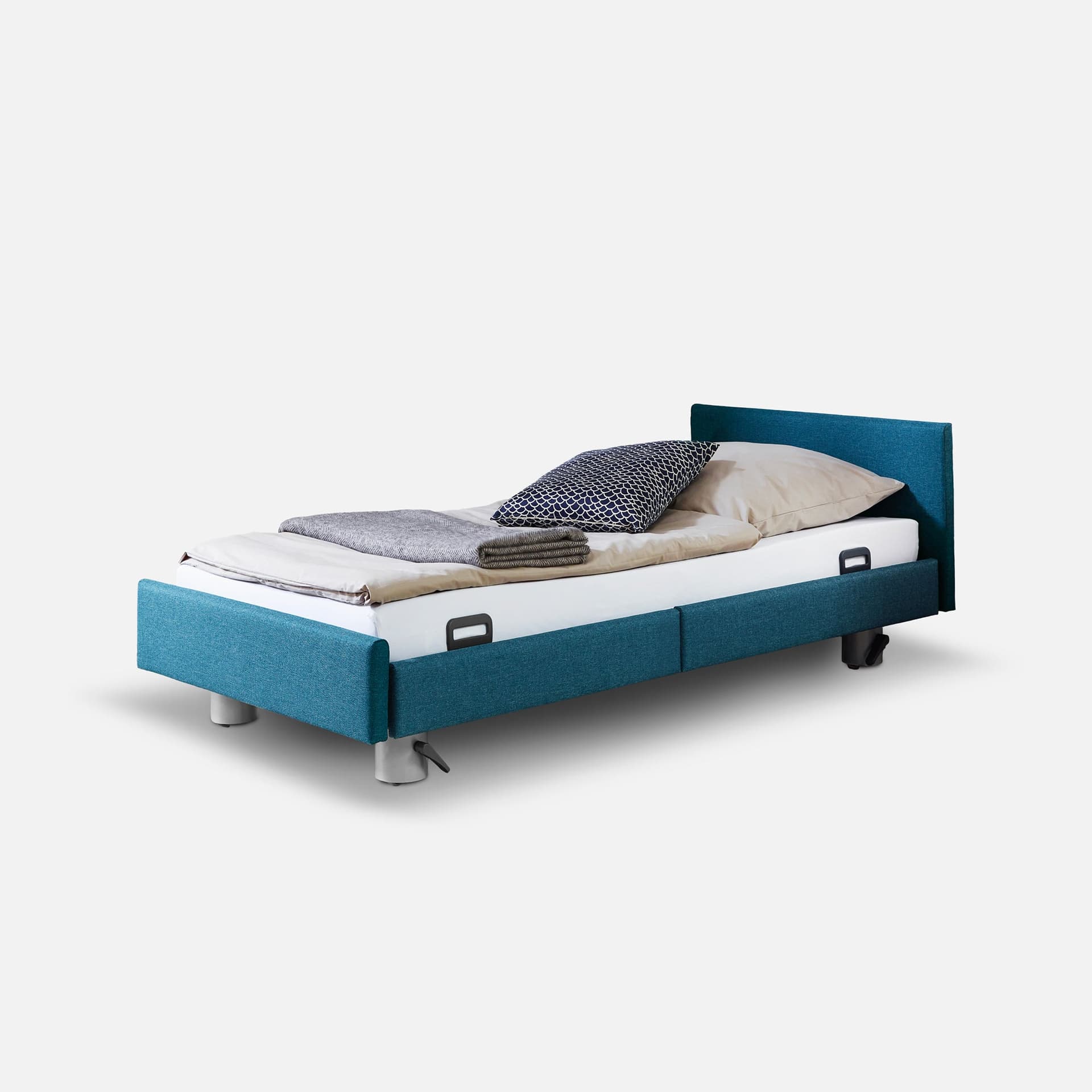 Lit Leonard Simple Motorise par Zelder en 90cm et 200cm coloris beige