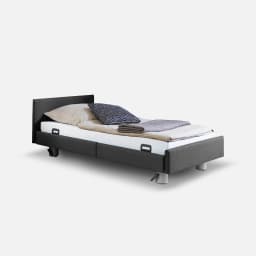 Lit Leonard Simple Motorise par Zelder en 90cm et 200cm coloris rouge