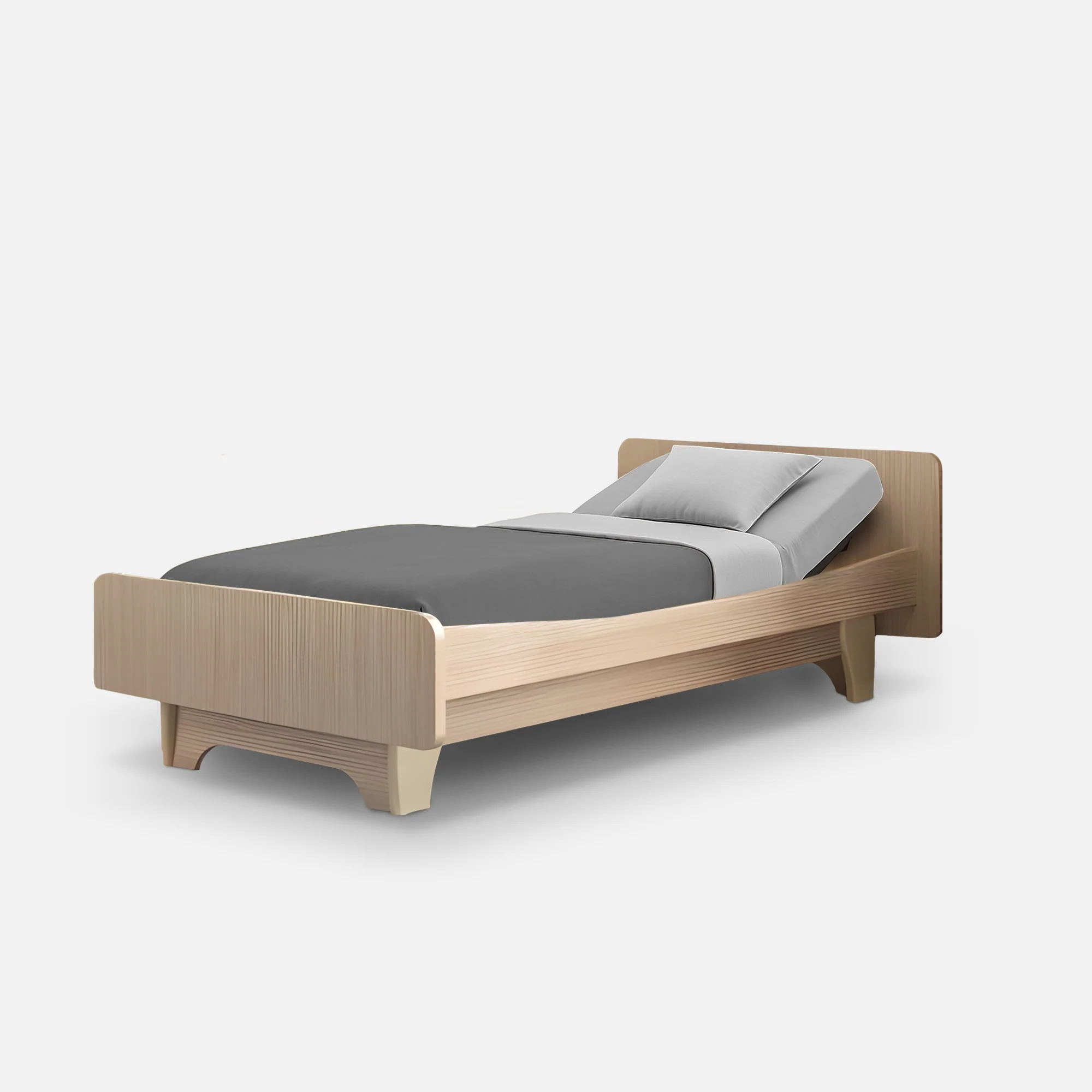 Lit Simple San Francisco par Zelder en teinte de bois érable