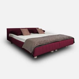 Lit Leonard Double Motorise par Zelder en 200cm et simili coloris rouge