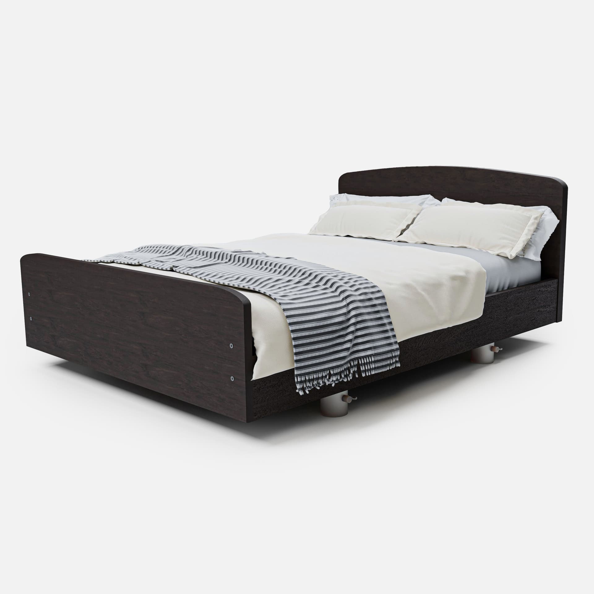 Lit Double Donna Habillage Moderne par Zelder en largeur double sommier 140 cm et teintes de bois chêne vincenza