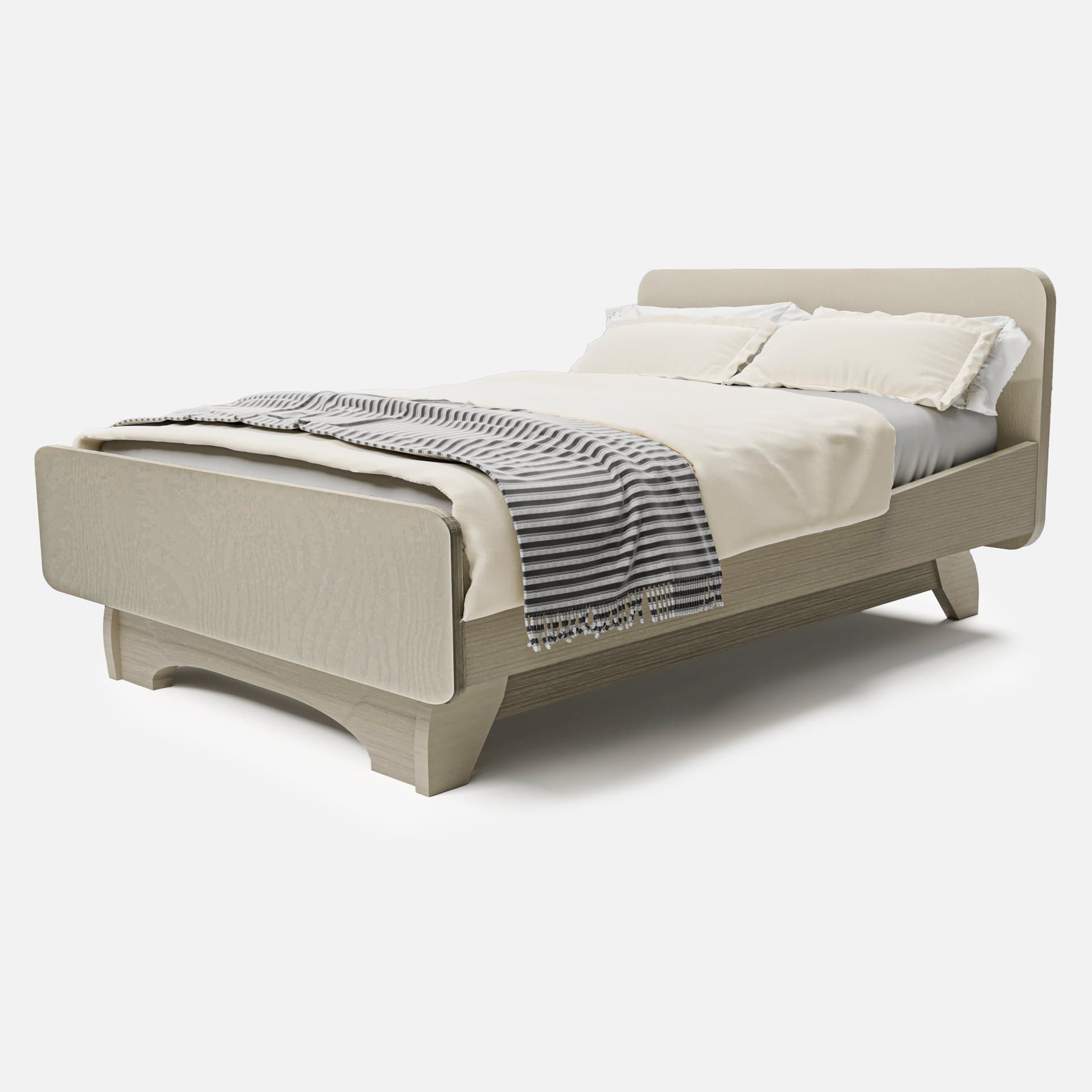 Lit Medicalise Simple Swann Xl par Zelder en dimensions 120cm x 200cm et teinte de bois érable